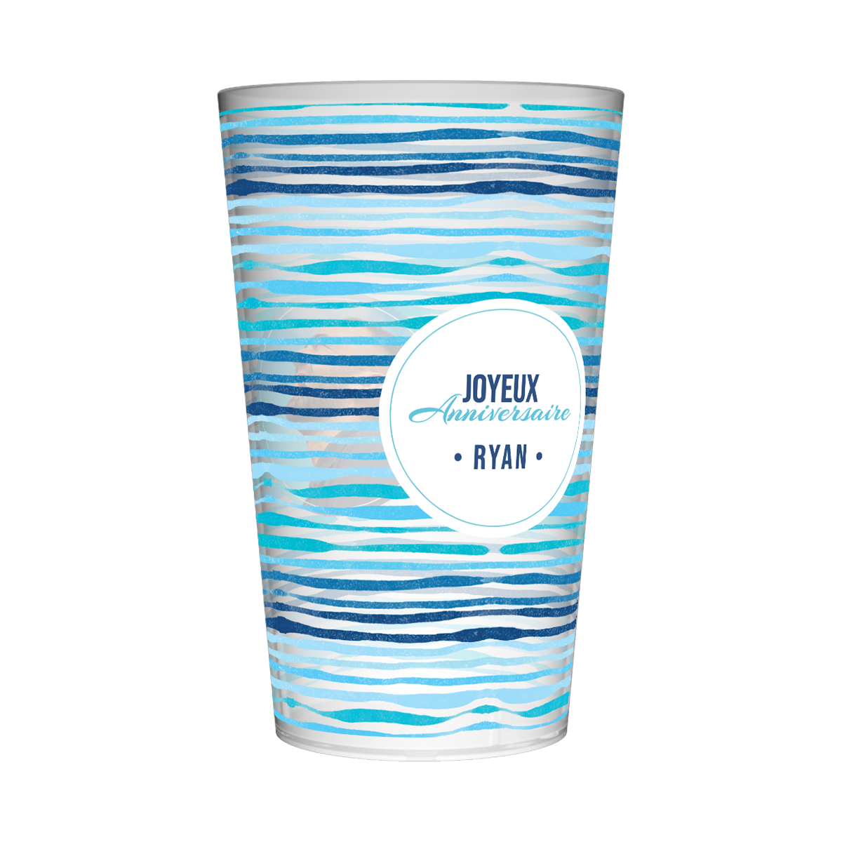 Gobelet personnalisé Anniversaire Bleu