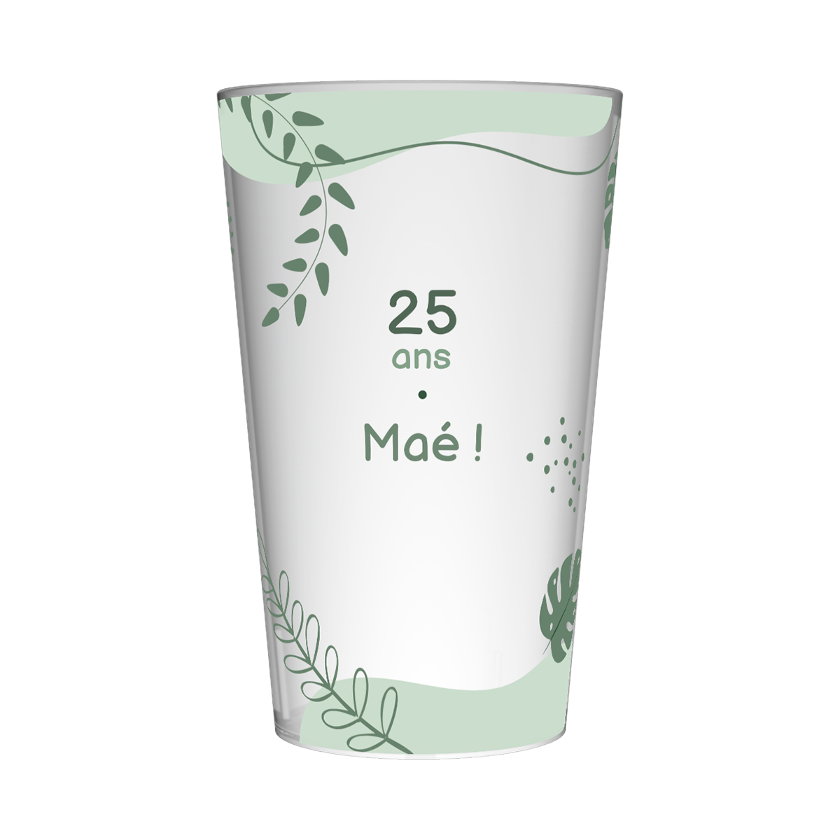 Gobelet personnalisé Anniversaire Vert