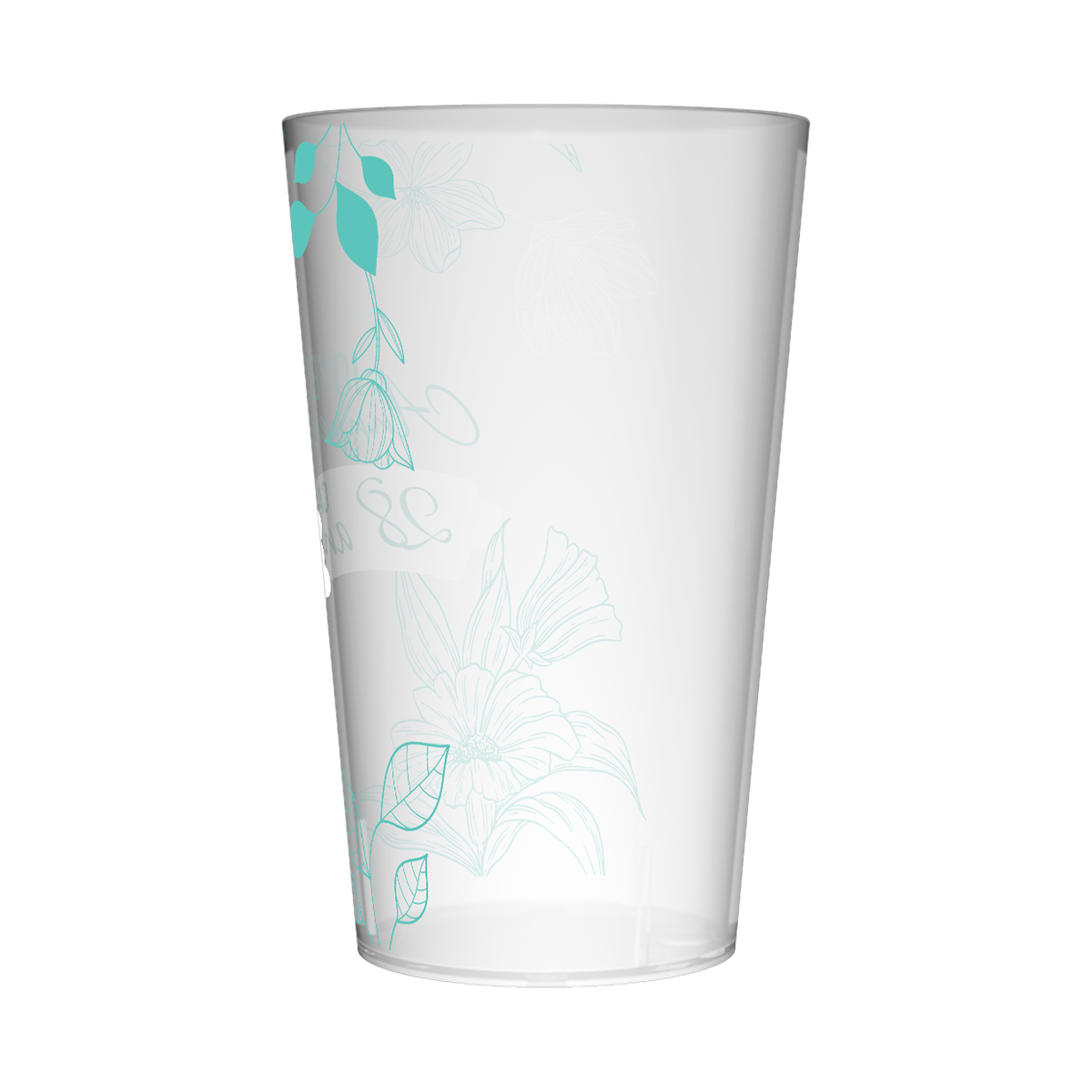 Gobelet personnalisé Anniversaire Fleurs Bleues 3