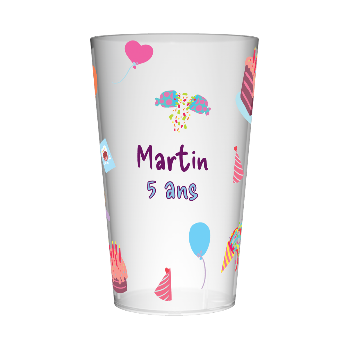 Gobelet personnalisé Anniversaire Sucrerie