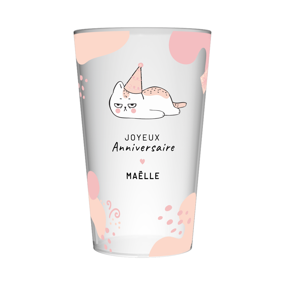 Gobelet personnalisé Anniversaire Chat Fatigué
