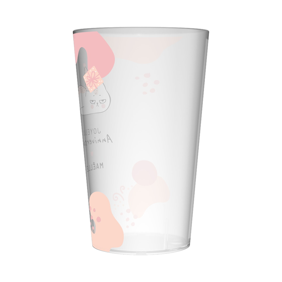 Gobelet personnalisé Anniversaire Chat Fatigué 3