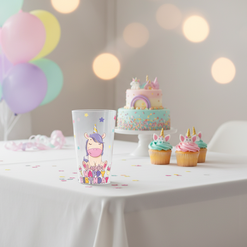 gobelet personnalise anniversaire licorne friandise ambiance