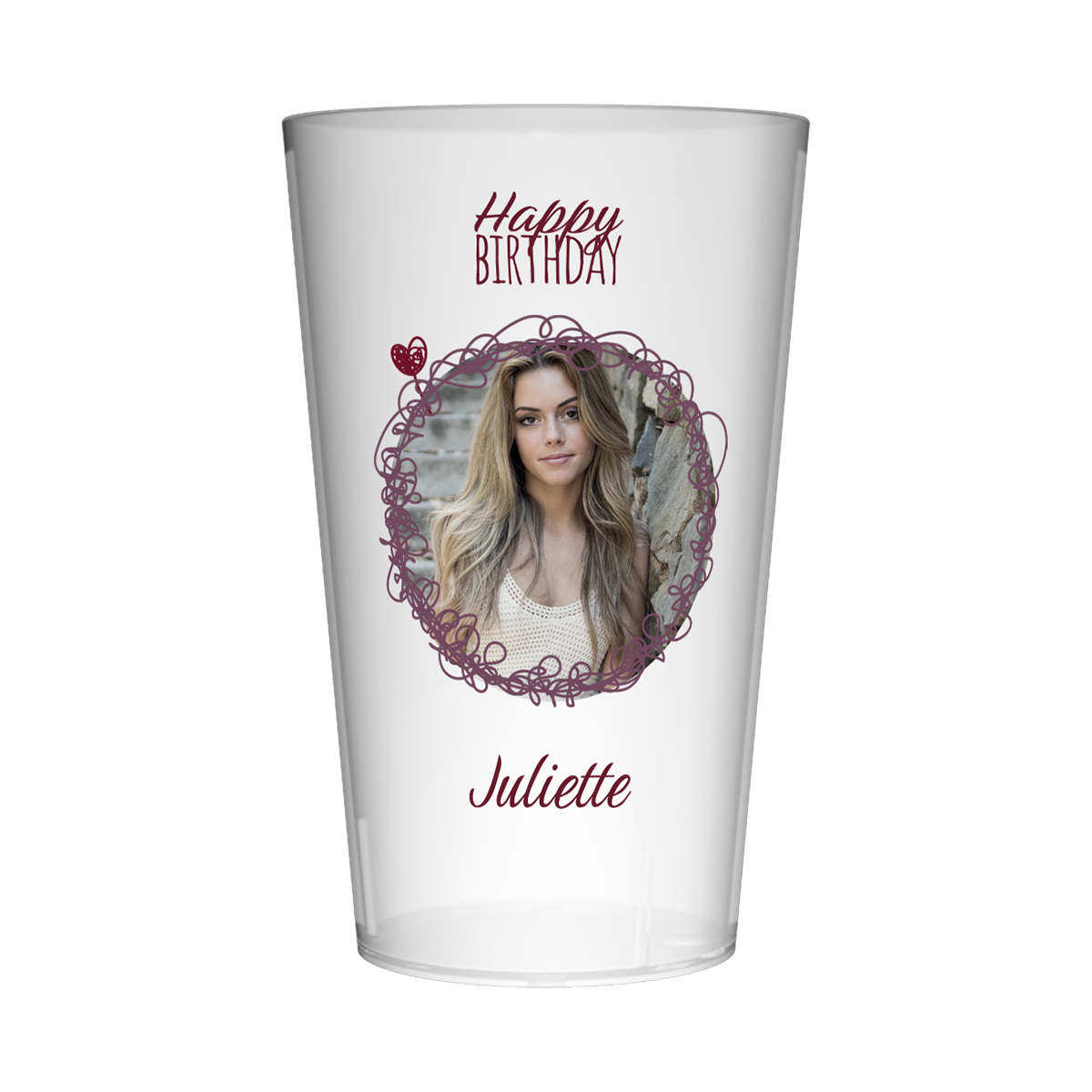 Gobelet personnalisé Anniversaire Cupcake & Photo