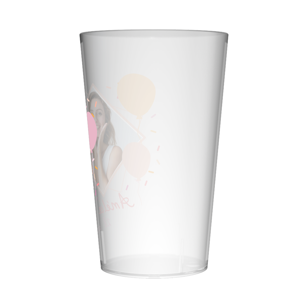 Gobelet personnalisé Anniversaire Rose & Photo 3