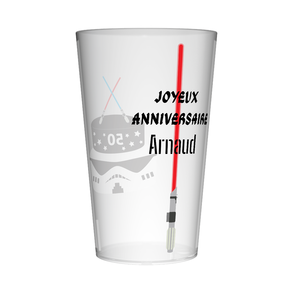 Gobelet personnalisé Anniversaire Sabre Laser