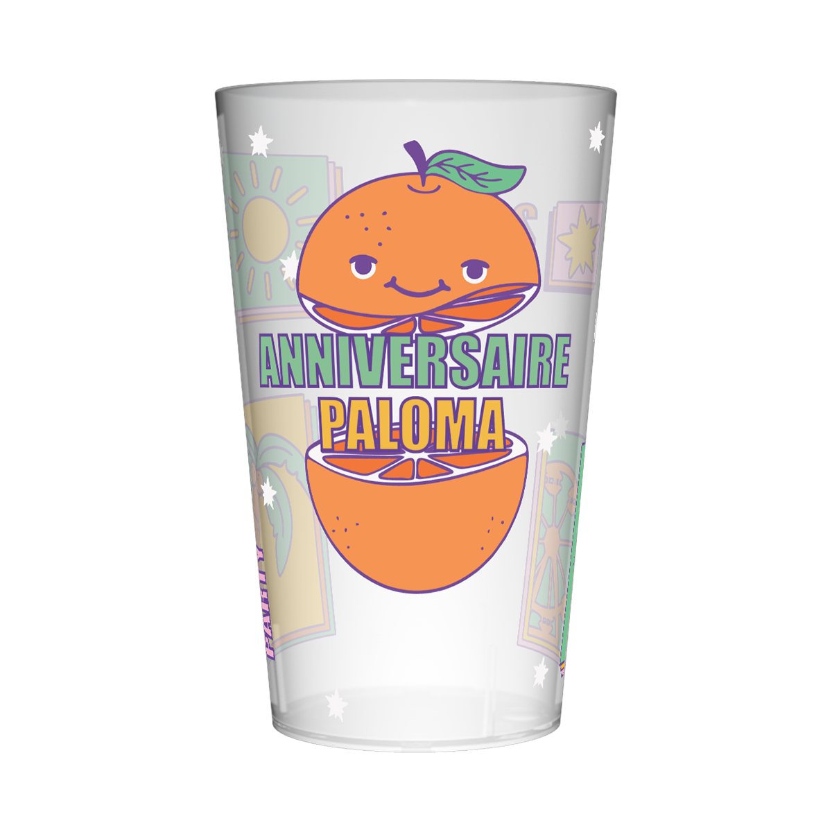 Gobelet personnalisé Anniversaire Orange