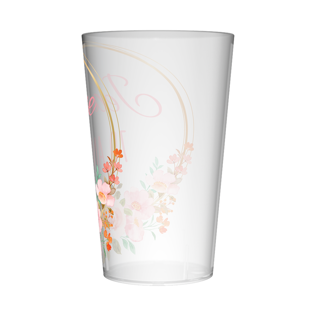 Gobelet personnalisé Anniversaire Couronne Fleur 3