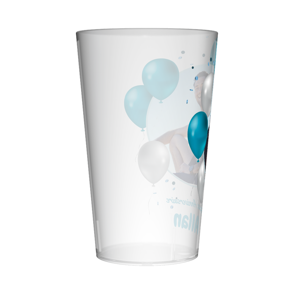 Gobelet personnalisé Anniversaire Photo & Ballons Bleus 2