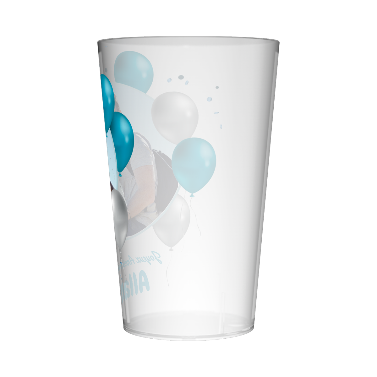 Gobelet personnalisé Anniversaire Photo & Ballons Bleus 3