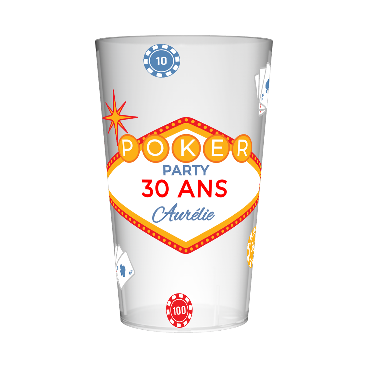 Gobelet personnalisé Poker Vegas