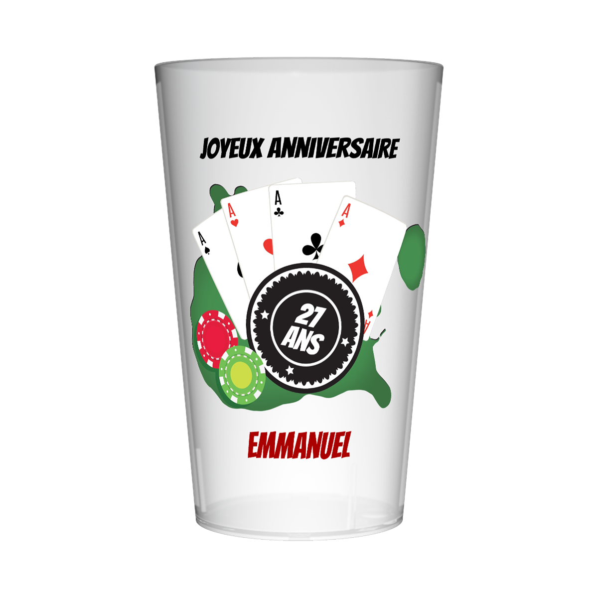 Gobelet personnalisé Poker As