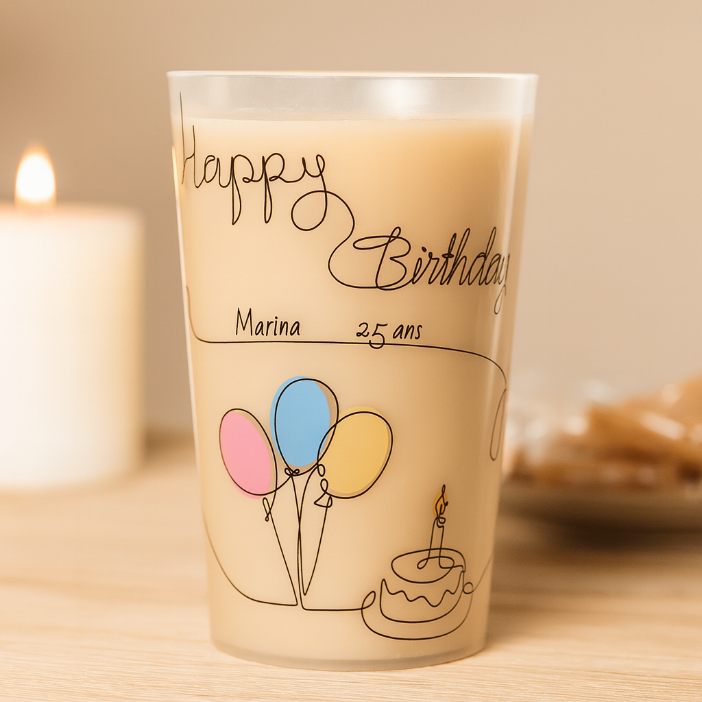 Gobelet personnalisé Anniversaire Gâteau & Ballons
