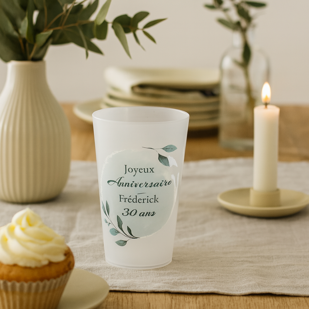Gobelet personnalisé Anniversaire Chic et Classe ambiance