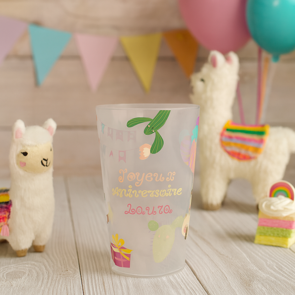 Gobelet personnalisé Anniversaire Lama