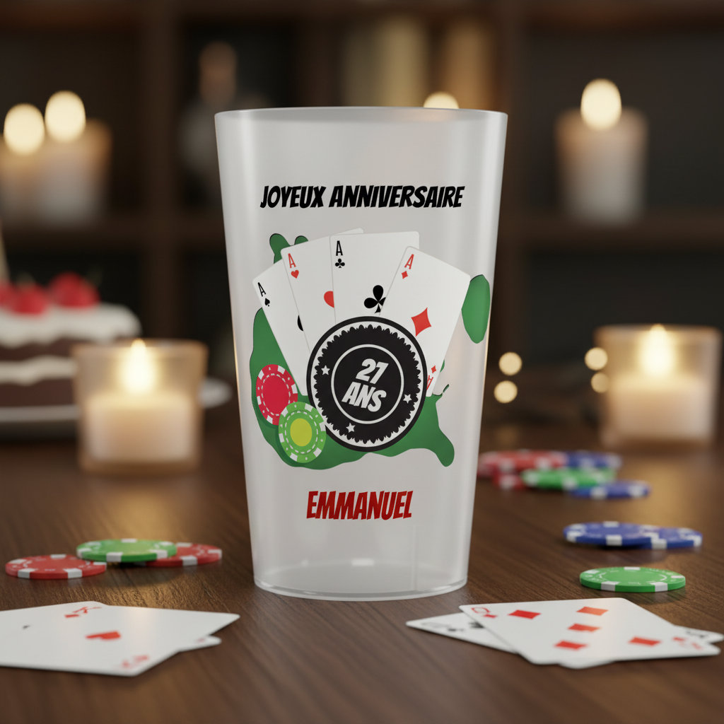 Gobelet personnalisé Poker As ambiance