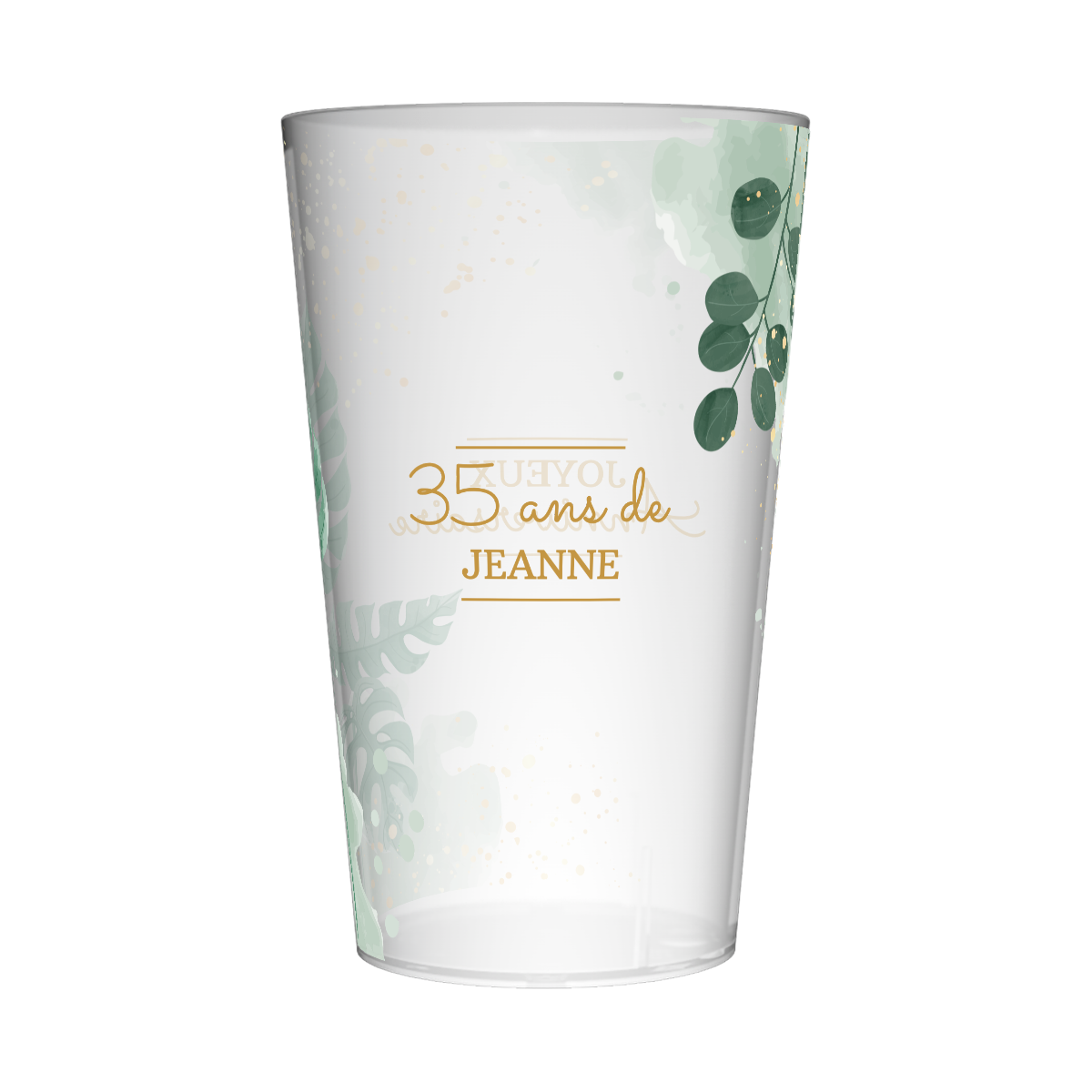 Gobelet personnalisé Anniversaire Monstera