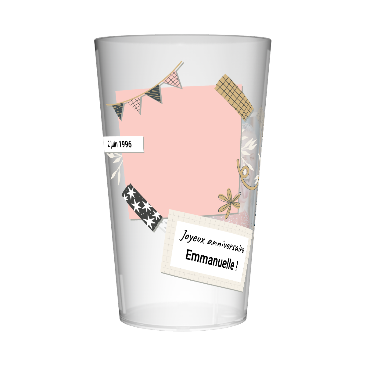 Gobelet personnalisé Anniversaire Deux Photos 2