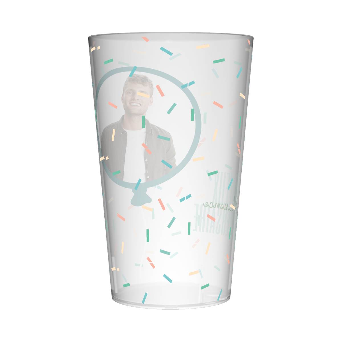 Gobelet personnalisé Anniversaire Photo & Confettis 3