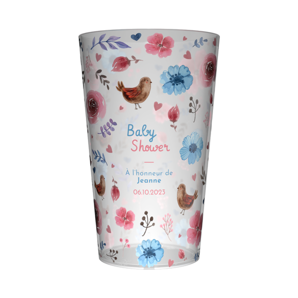 10 Gobelets Carton Baby Shower Girl 27 Cl Rose - Vaisselle Jetable Fête
