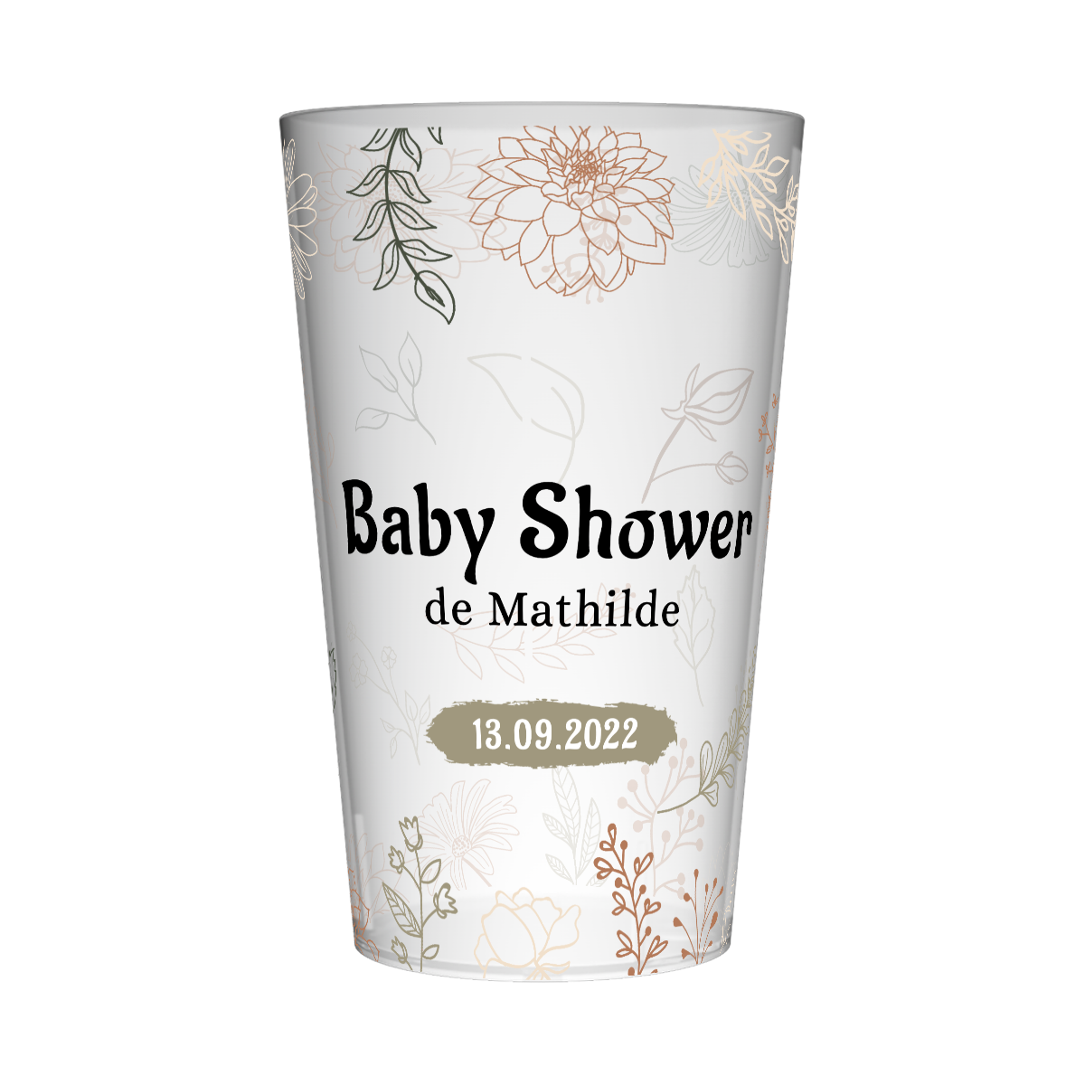 Gobelet personnalisé Baby Shower Champêtre