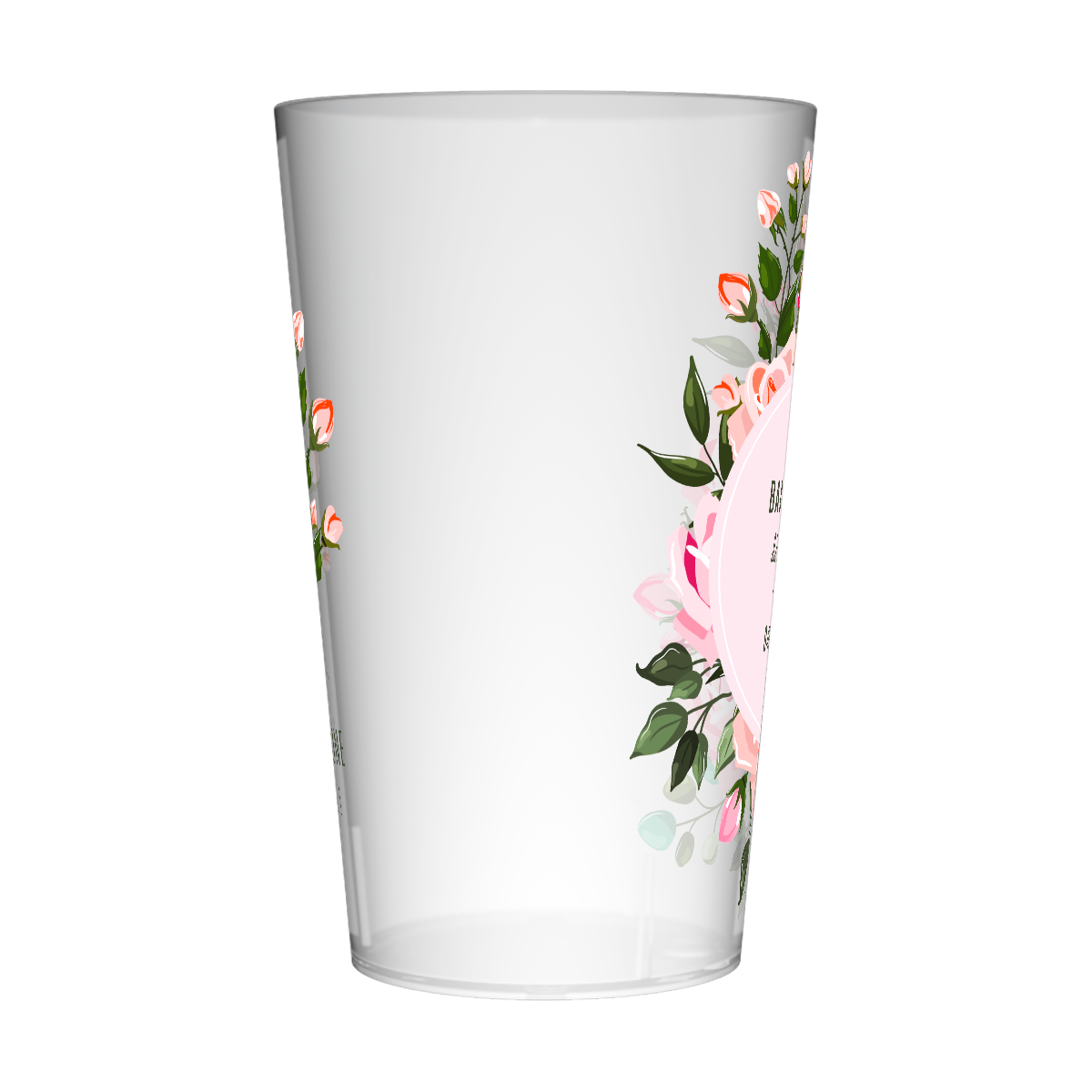 Gobelet personnalisé Baby Shower Bouquet Roses 3