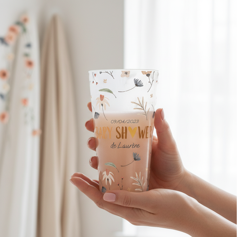 gobelet personnalise baby shower bucolique