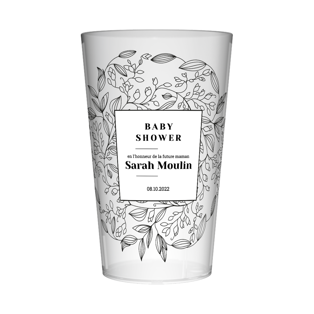 Gobelet personnalisé Baby Shower Dessin