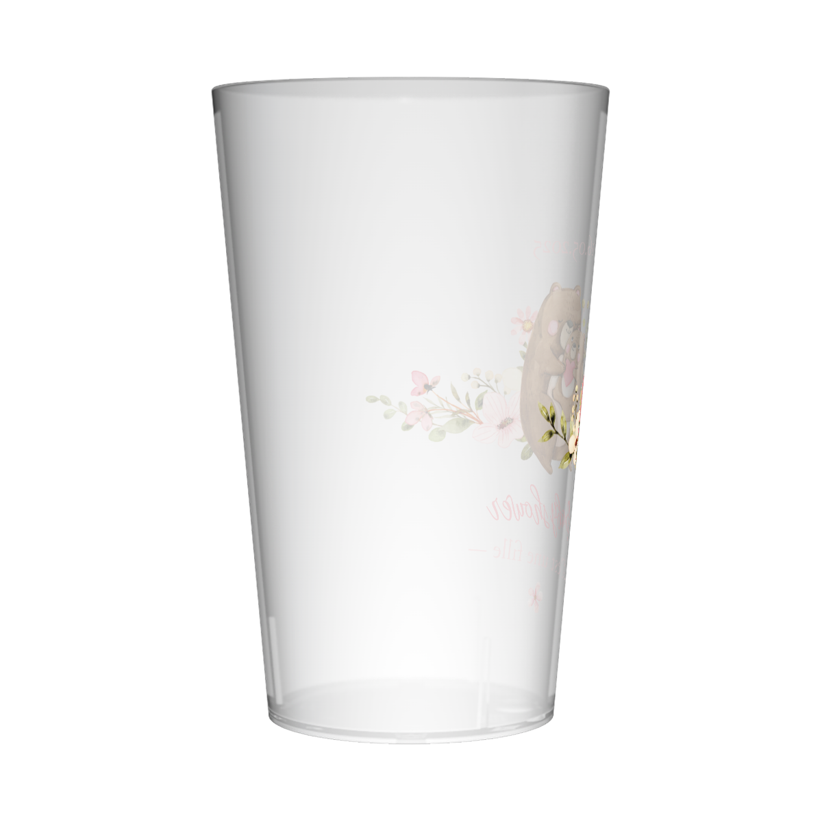 Gobelet personnalisé Baby Shower Nounours Rose 3