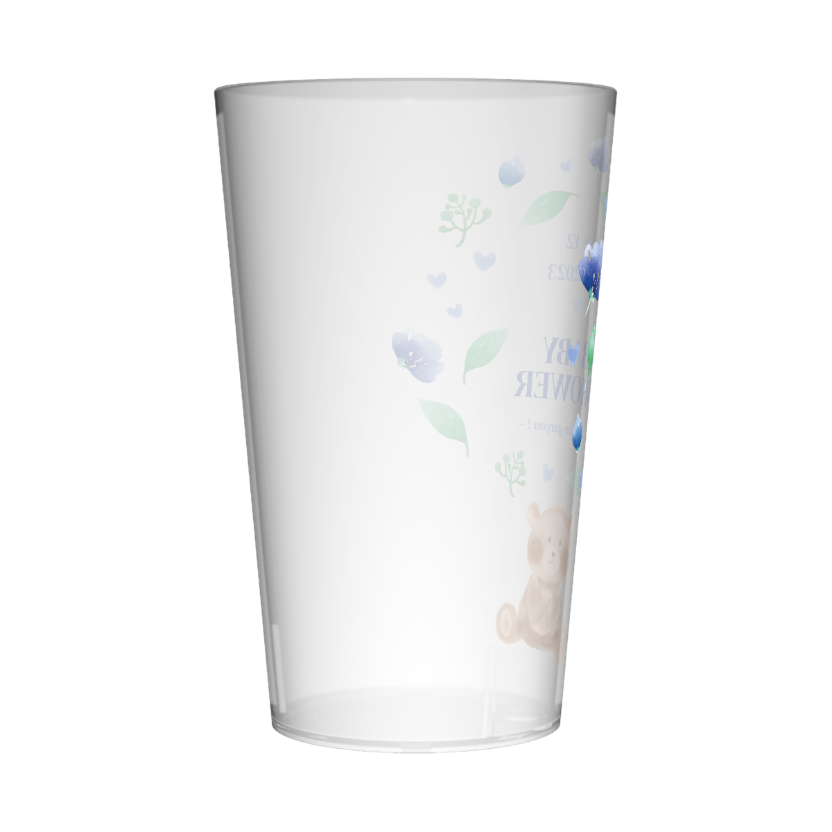 Gobelet personnalisé Baby Shower Nounours Bleu 3