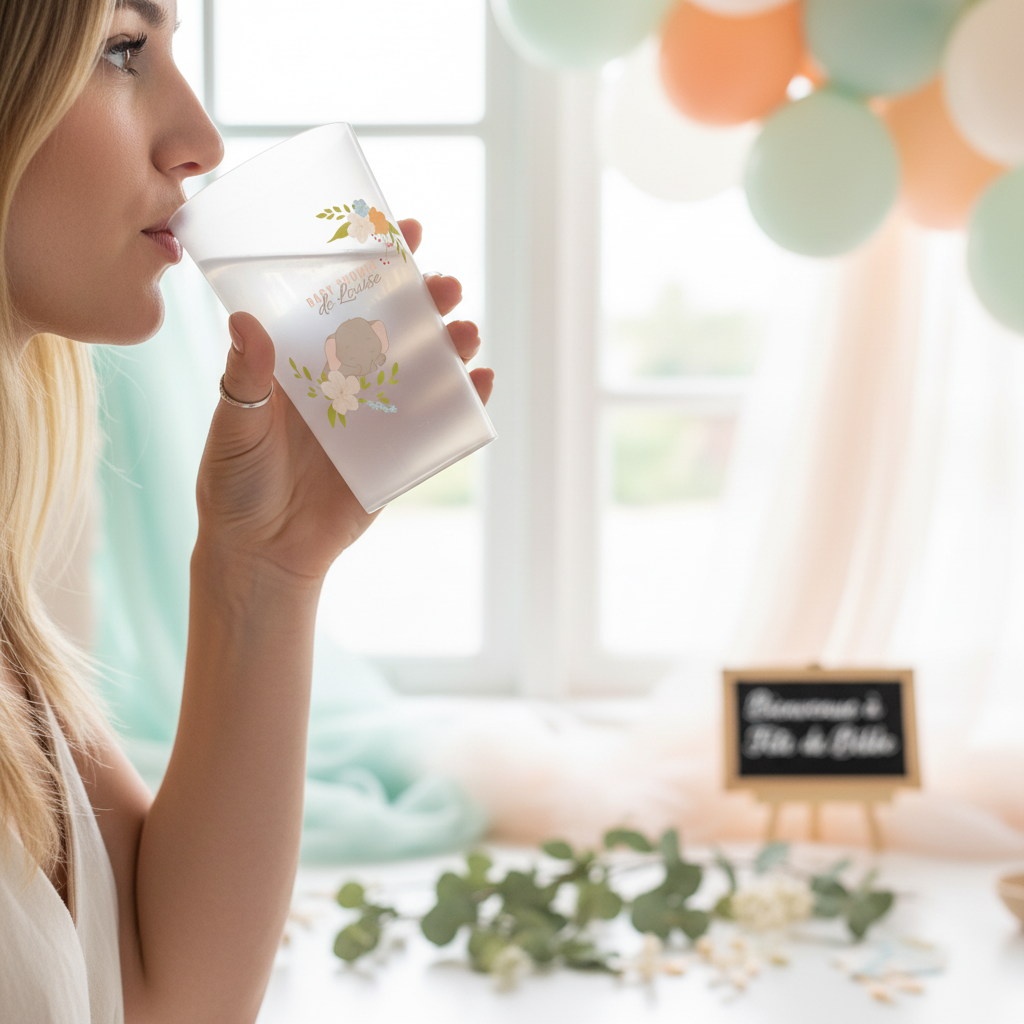 gobelet personnalise baby shower elephanteau