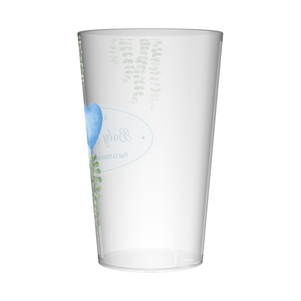 Gobelet personnalisé Baby Shower Eucalyptus & Bleu 2