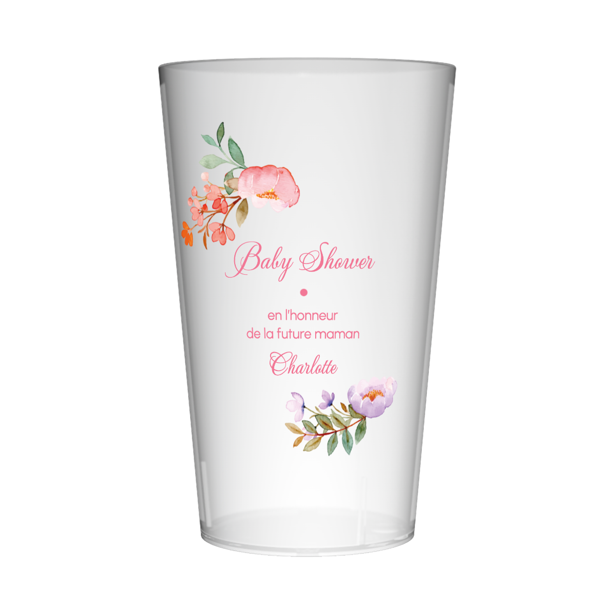 Gobelet personnalisé Baby Shower Rose