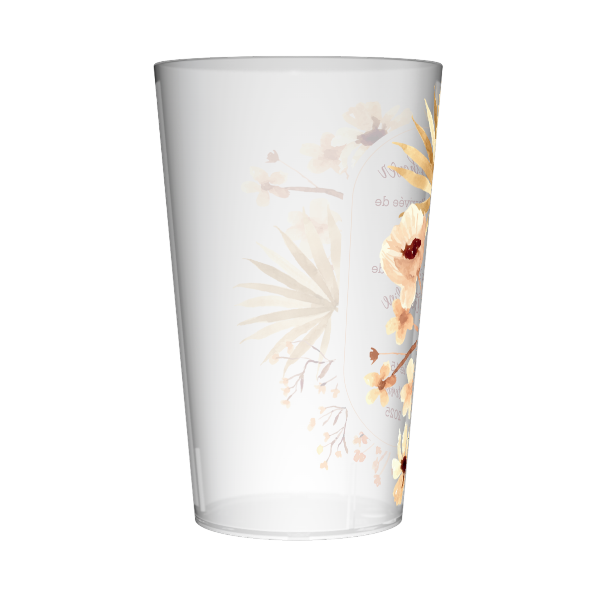 Gobelet personnalisé Baby Shower Fleurs Jaunes 3