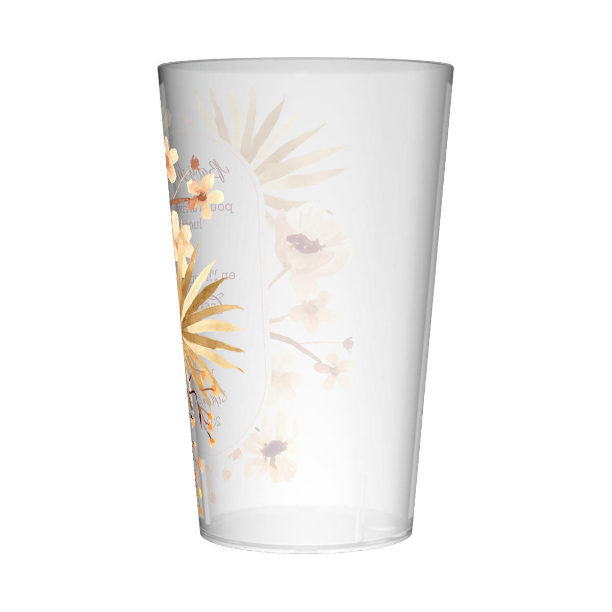 Gobelet personnalisé Baby Shower Fleurs Jaunes 2