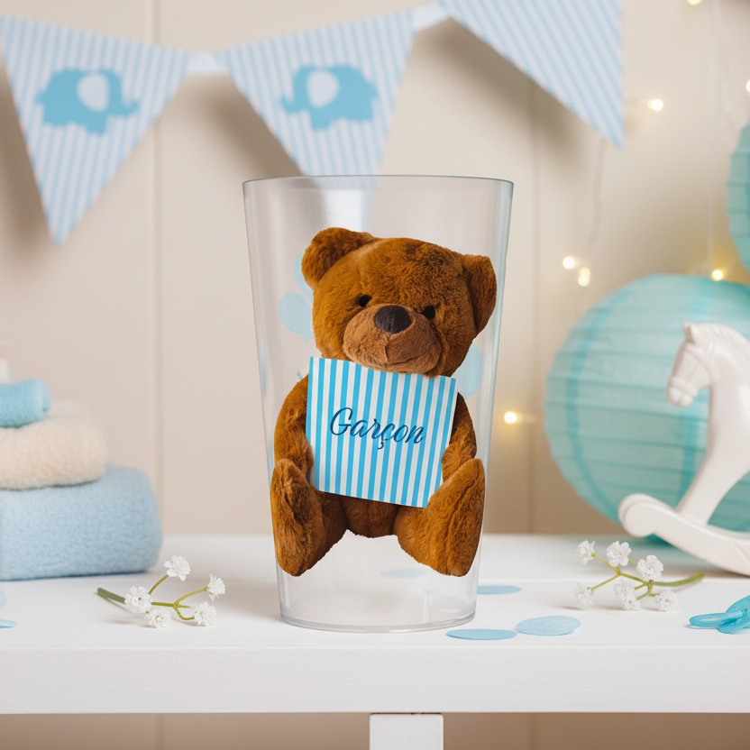 gobelet personnalise baby shower peluche