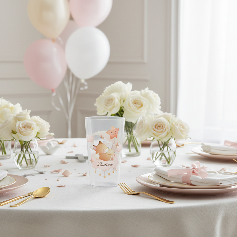 gobelet personnalise bapteme renard