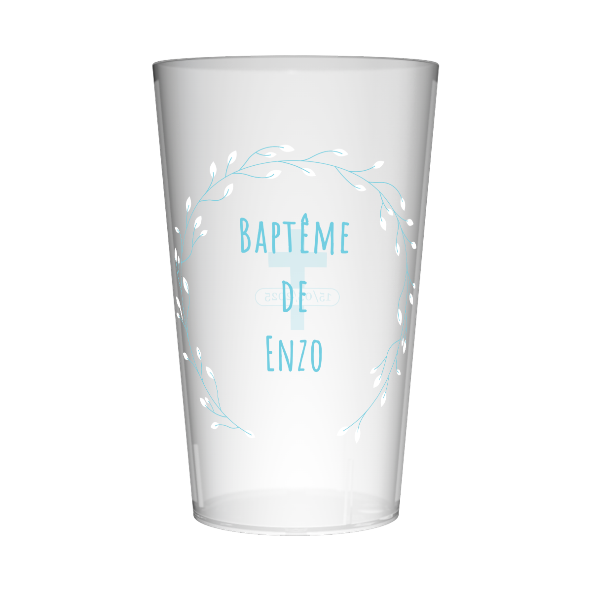 Gobelet personnalisé Baptême Épuré