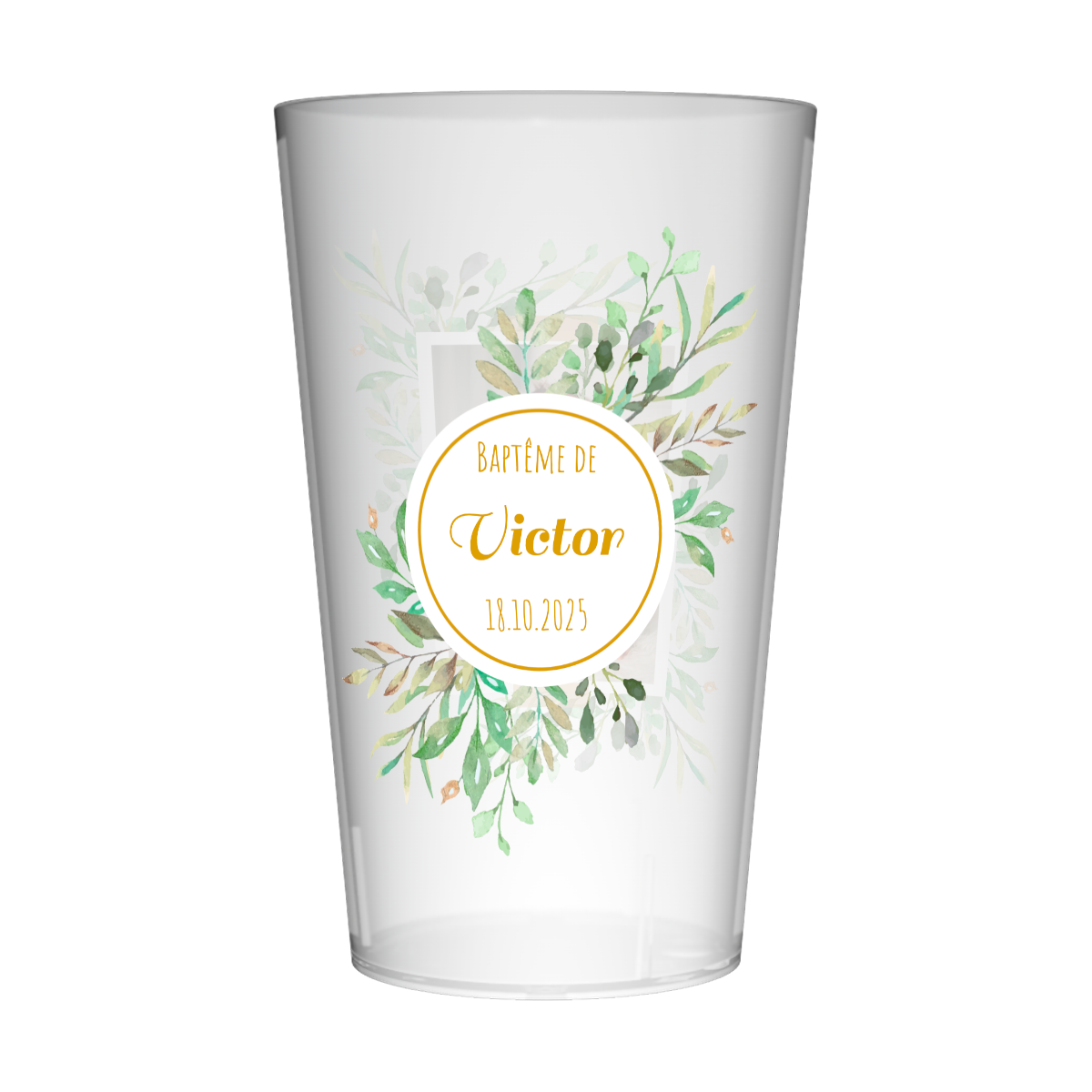 Gobelet personnalisé Baptême Image Champêtre