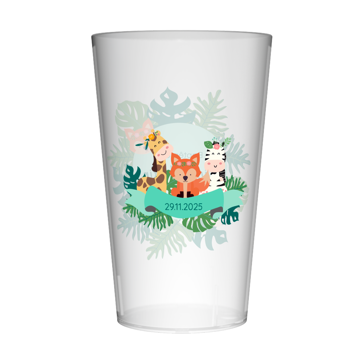 Gobelet personnalisé Baptême Tropical 2