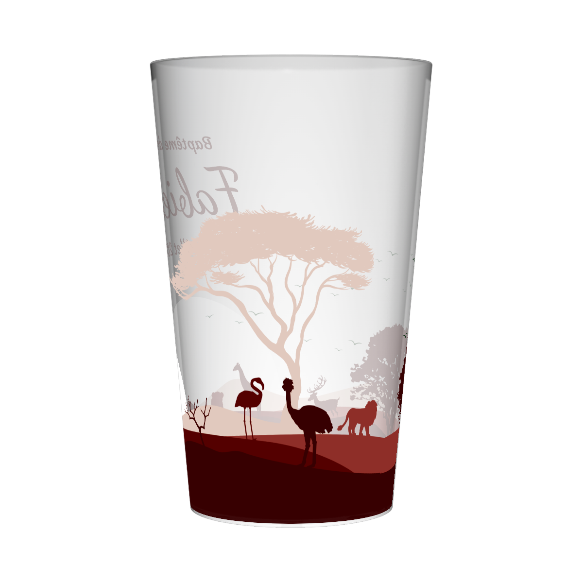 Gobelet personnalisé Baptême Savane 2