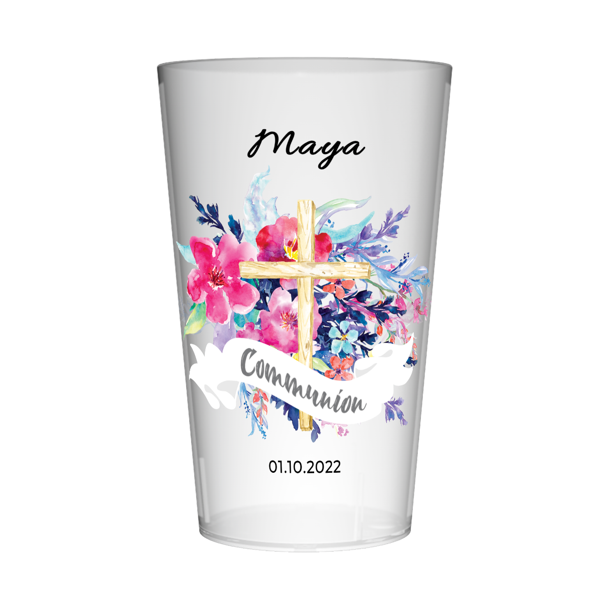 Gobelet personnalisé Communion Coloré