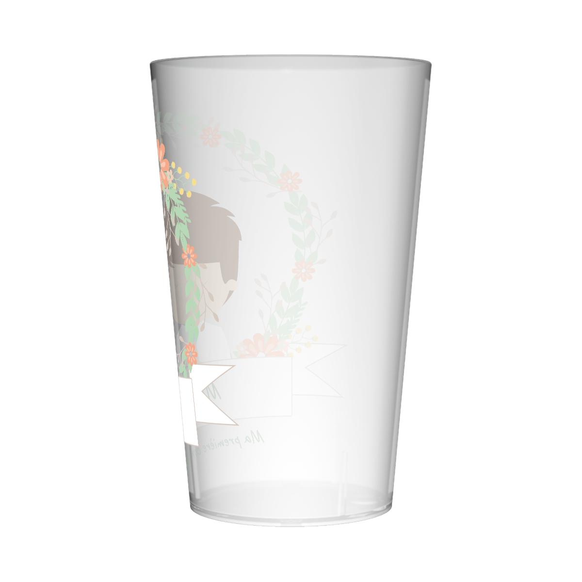 Gobelet personnalisé Communion Couronne de Fleurs 3