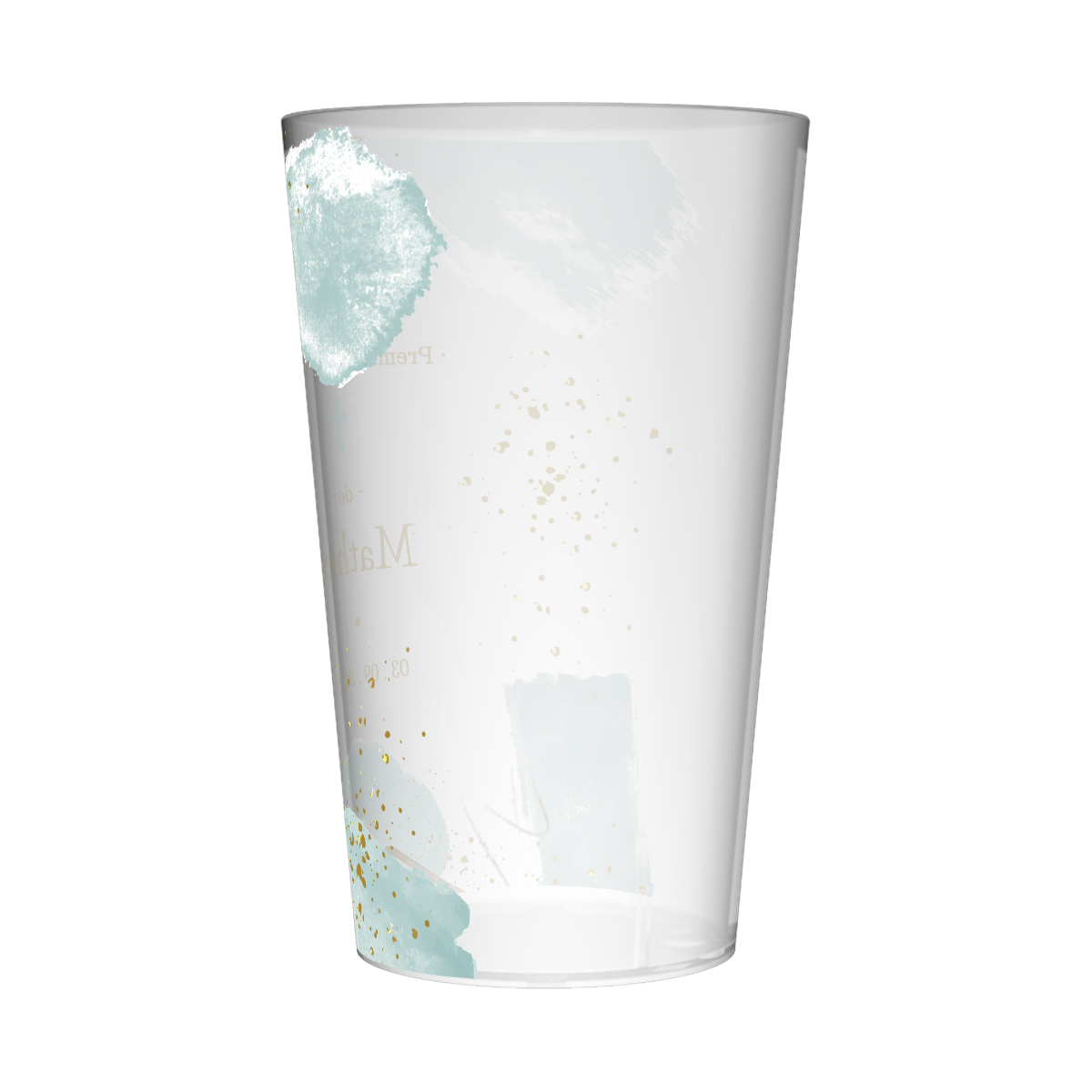 Gobelet personnalisé Communion Taches Bleues 3