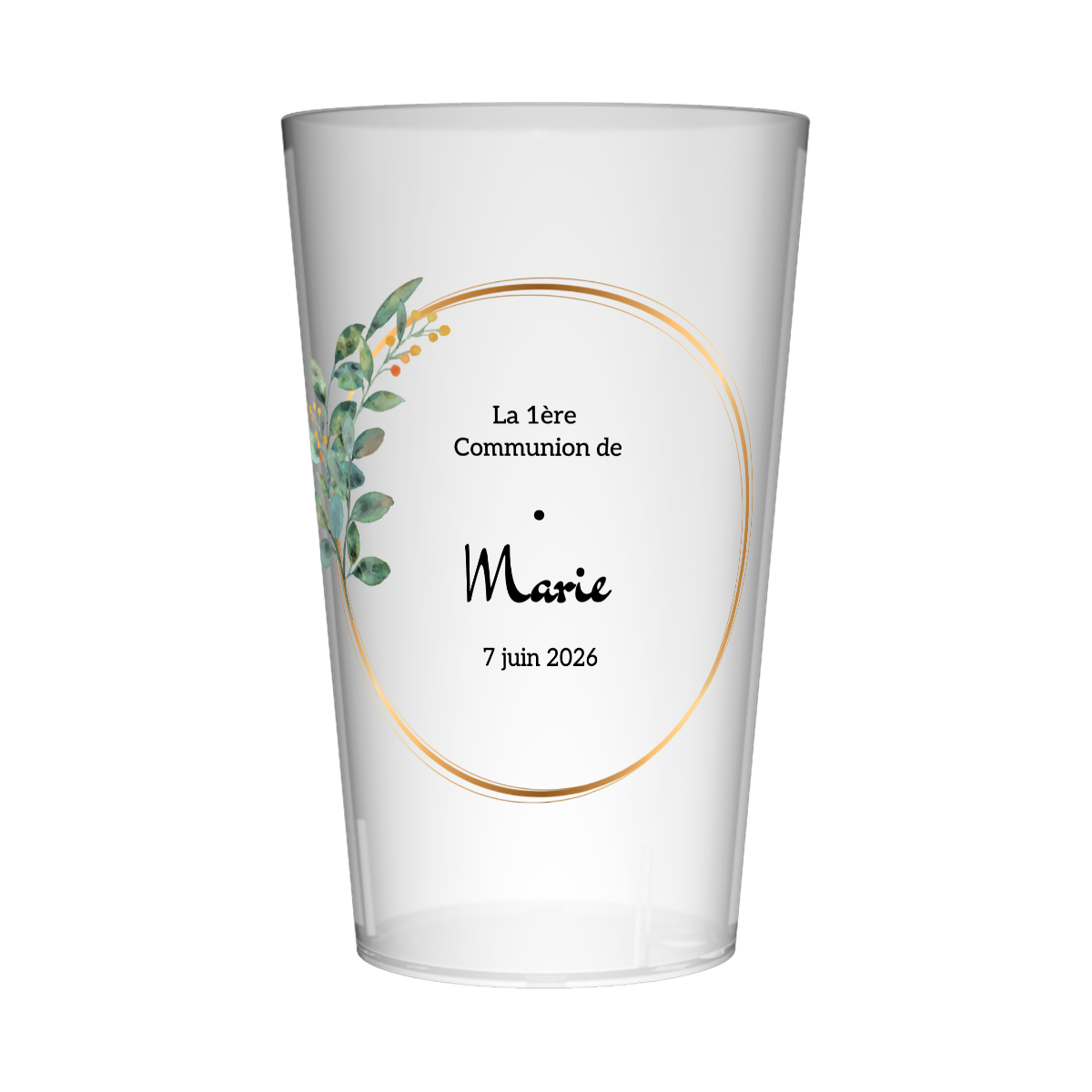 Gobelet personnalisé Communion Sobriété