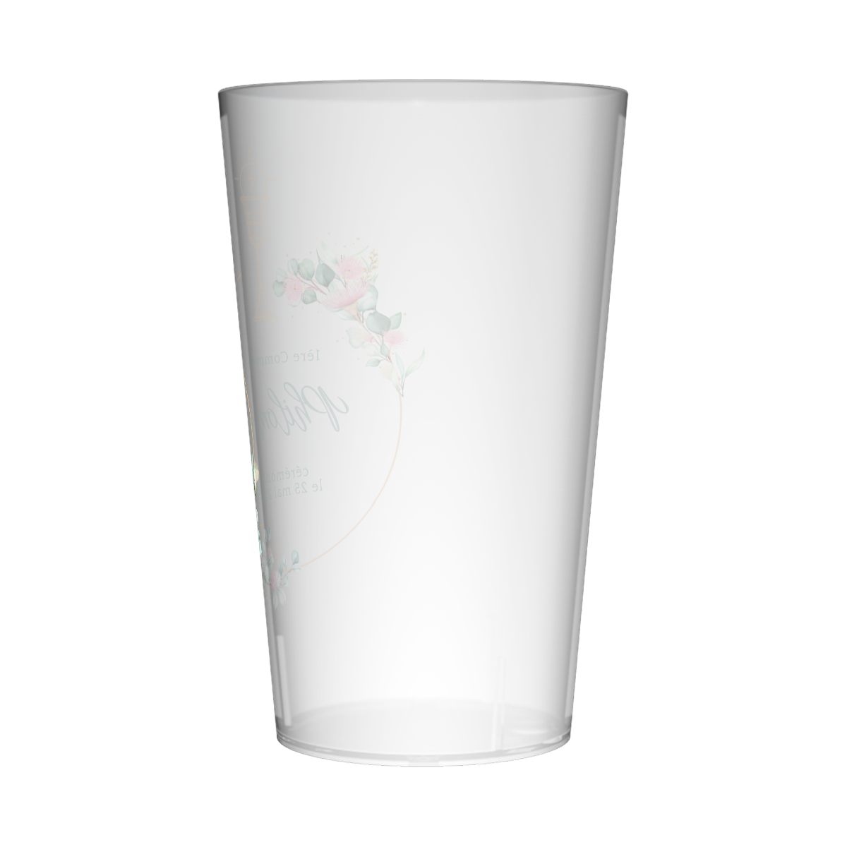 Gobelet personnalisé Communion Fleurs Eucalyptus 3