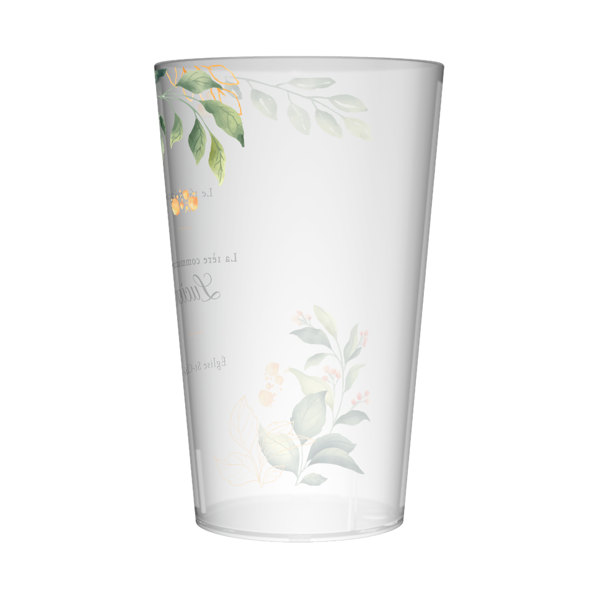 Gobelet personnalisé Communion Floral 3