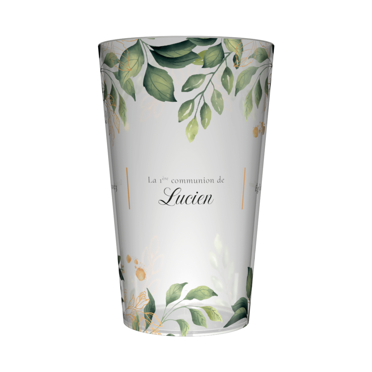 Gobelet personnalisé Communion Floral