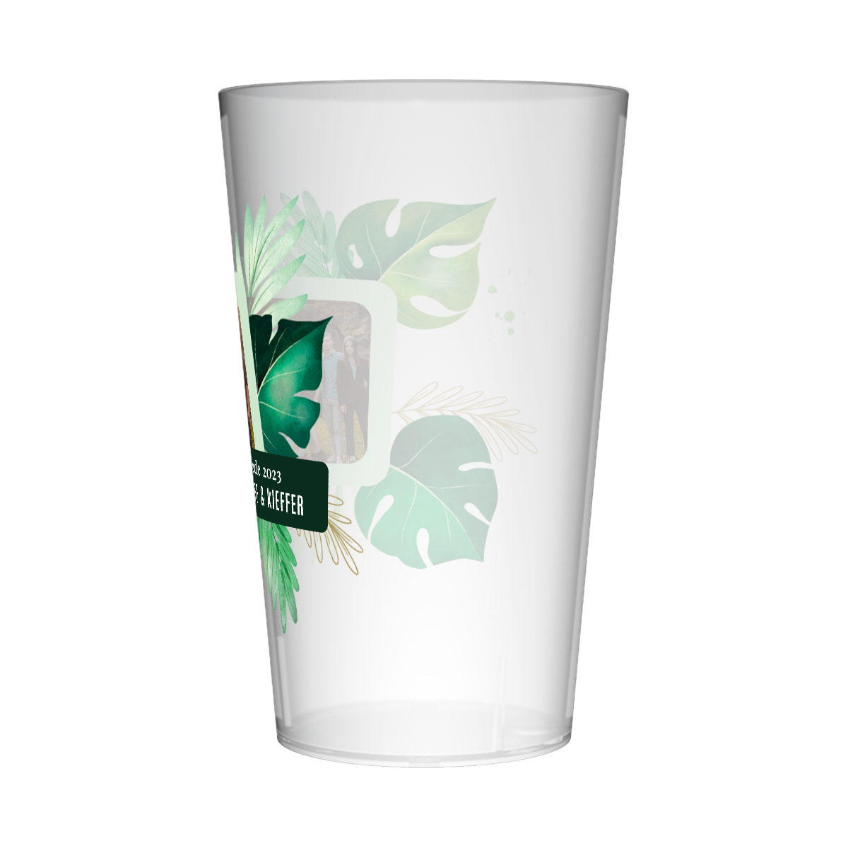 Gobelet personnalisé Cousinade Photo & Philodendron 3