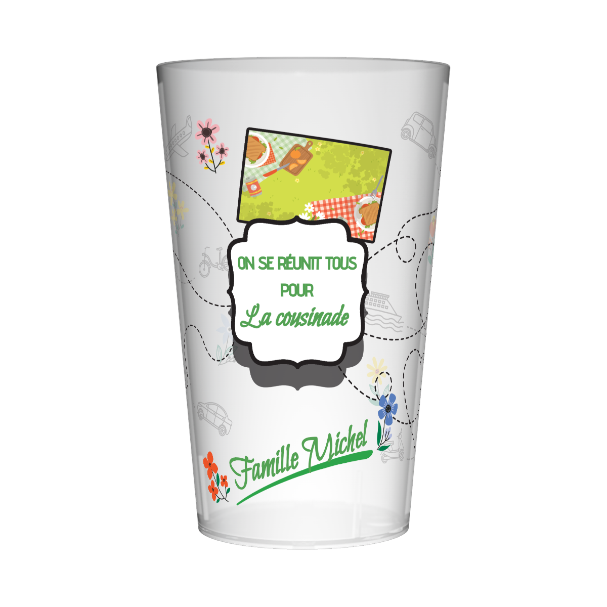 Gobelet personnalisé Cousinade Champêtre